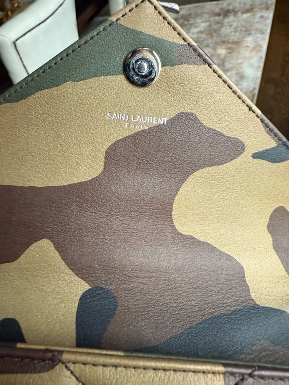 NEW w bag/box! Authentic YSL mini bag in Camouflage Brown/Green. Gorgeous! - Picture 5 of 8